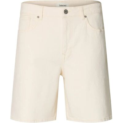Selected Slhloose Alex Summer Ecru 611 Dnm Shorts M ECRU M Selected Slhloose Alex Summer Ecru 611 Dnm Shorts M ECRU M