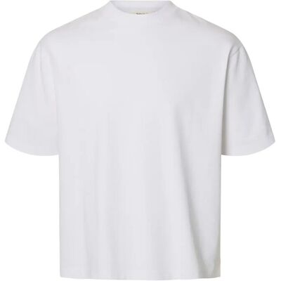 Selected Slmrelaxaspen 2-Ply Ss O-Neck Noos M BRIGHT WHITE M Selected Slmrelaxaspen 2-Ply Ss O-Neck Noos M BRIGHT WHITE M