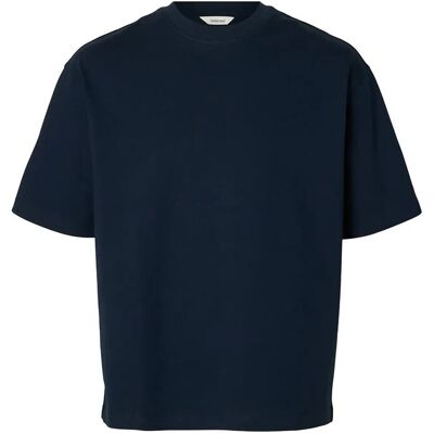 Selected Slmrelaxaspen 2-Ply Ss O-Neck Noos S NAVY BLAZER S Selected Slmrelaxaspen 2-Ply Ss O-Neck Noos S NAVY BLAZER S