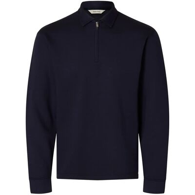 Selected Slhemanuel Soft Polo Zip Sweat Noos S SKY CAPTAIN S Selected Slhemanuel Soft Polo Zip Sweat Noos S SKY CAPTAIN S