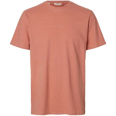 Selected Slhadam Linen Blend Ss Tee Noos S ROSE DAWN S Selected Slhadam Linen Blend Ss Tee Noos S ROSE DAWN S
