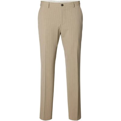 Selected Slhslim-Liam Pinstriped Trs Flex Noos 54 SAND 54 Selected Slhslim-Liam Pinstriped Trs Flex Noos 54 SAND 54