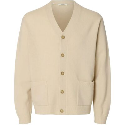 Selected Slhcoba Ls Knit Relaxed V-Neck Cardigan M OATMEAL M Selected Slhcoba Ls Knit Relaxed V-Neck Cardigan M OATMEAL M