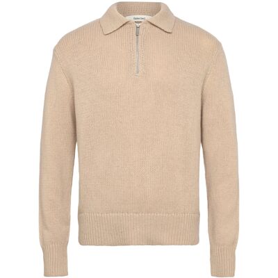 Selected Slhcody Ls Knit Relaxed Half Zip Polo M OATMEAL M Selected Slhcody Ls Knit Relaxed Half Zip Polo M OATMEAL M