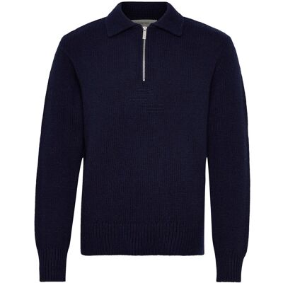 Selected Slhcody Ls Knit Relaxed Half Zip Polo S SKY CAPTAIN S Selected Slhcody Ls Knit Relaxed Half Zip Polo S SKY CAPTAIN S