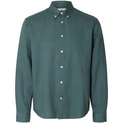 Selected Slhregclay Linen Blend Bd Ls Shirt M BALSAM GREEN M Selected Slhregclay Linen Blend Bd Ls Shirt M BALSAM GREEN M