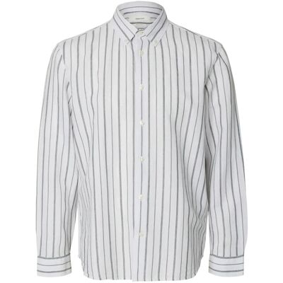 Selected Slhregclay Linen Blend Bd Ls Shirt L BRIGHT WHITE L Selected Slhregclay Linen Blend Bd Ls Shirt L BRIGHT WHITE L