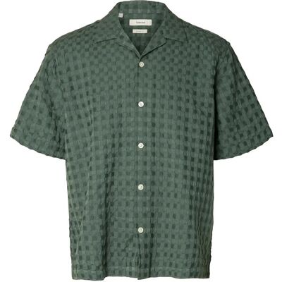 Selected Slhrlxmonty Texture Ss Shirt S BALSAM GREEN S Selected Slhrlxmonty Texture Ss Shirt S BALSAM GREEN S