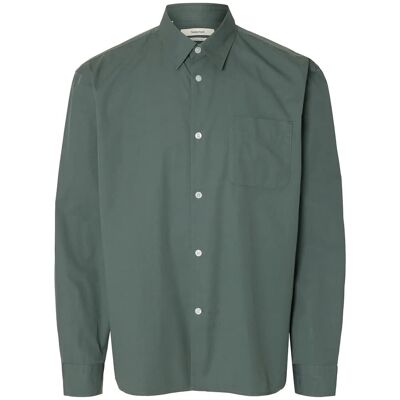 Selected Slhrlxdexter Poplin Logo Ls Shirt M BALSAM GREEN M Selected Slhrlxdexter Poplin Logo Ls Shirt M BALSAM GREEN M