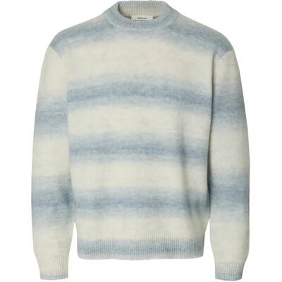 Selected Slhmivo Ls Relaxed Space Dyed Crew Neck M DUSTY BLUE M Selected Slhmivo Ls Relaxed Space Dyed Crew Neck M DUSTY BLUE M