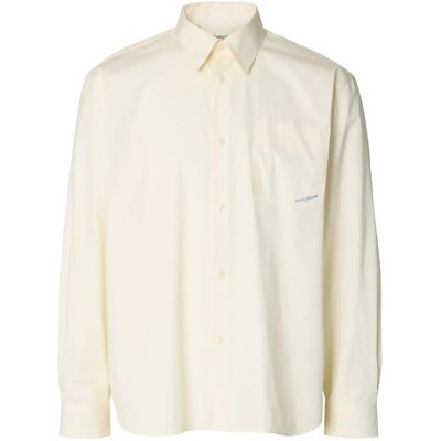 Selected Slhrlxhotel Amour Emb Ls Shirt S EGRET S Selected Slhrlxhotel Amour Emb Ls Shirt S EGRET S
