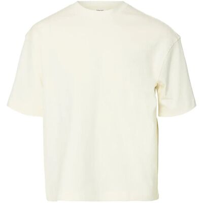 Selected Slhrelaxaspen Interlock Ss O-Neck Tee S EGRET S Selected Slhrelaxaspen Interlock Ss O-Neck Tee S EGRET S