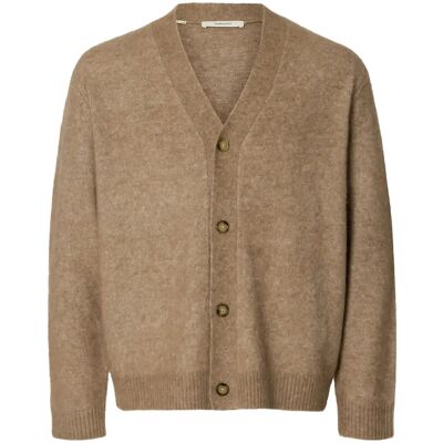 Selected Slhrai Brushed Ls Knit Relaxed Cardigan S WALNUT S Selected Slhrai Brushed Ls Knit Relaxed Cardigan S WALNUT S