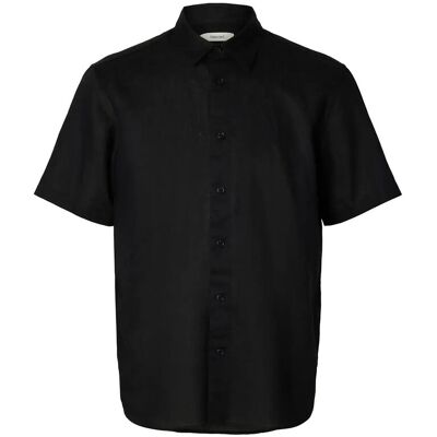 Selected Slmregclaus Clay Linenblend Ss Sht Noos XXL BLACK XXL Selected Slmregclaus Clay Linenblend Ss Sht Noos XXL BLACK XXL