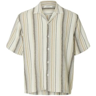 Selected Slhrlxcal Ss Shirt Resort S EGRET S Selected Slhrlxcal Ss Shirt Resort S EGRET S