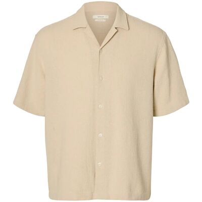 Selected Slhrlxcal Ss Shirt Resort S OATMEAL S Selected Slhrlxcal Ss Shirt Resort S OATMEAL S