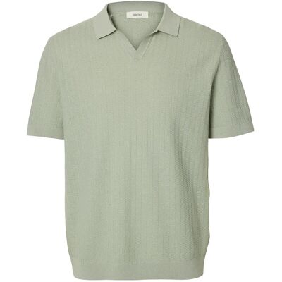 Selected Slhmattis Ss Linen Blend Struc Polo Noos M AQUA GRAY M Selected Slhmattis Ss Linen Blend Struc Polo Noos M AQUA GRAY M