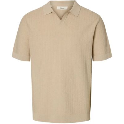 Selected Slhmattis Ss Linen Blend Struc Polo Noos M OATMEAL M Selected Slhmattis Ss Linen Blend Struc Polo Noos M OATMEAL M
