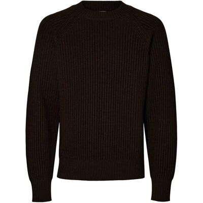 Selected Slhstorv Ls Knit Boxy Crew Neck M CHOCOLATE TORTE M Selected Slhstorv Ls Knit Boxy Crew Neck M CHOCOLATE TORTE M