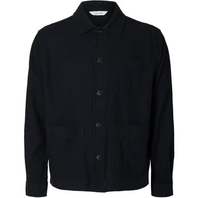 Selected Slhotto Brody Overshirt M BLACK M Selected Slhotto Brody Overshirt M BLACK M
