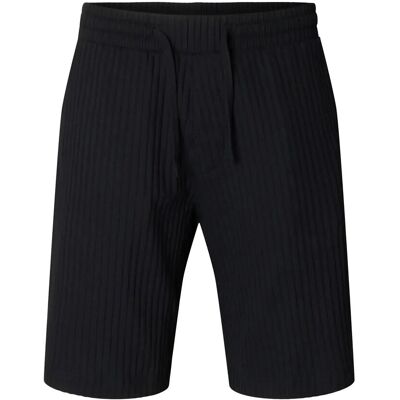Selected Slmrelaxsimon Ribbed Shorts XXL BLACK XXL Selected Slmrelaxsimon Ribbed Shorts XXL BLACK XXL