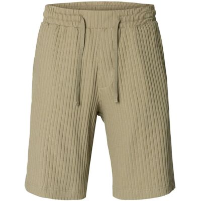 Selected Slmrelaxsimon Ribbed Shorts L VETIVER L Selected Slmrelaxsimon Ribbed Shorts L VETIVER L