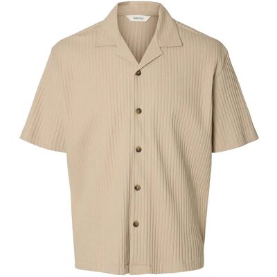 Selected Slmrelaxsimon Ribbed Ss Overshirt S PURE CASHMERE S Selected Slmrelaxsimon Ribbed Ss Overshirt S PURE CASHMERE S