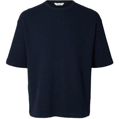 Selected Slmrelaxsonny Waffle Ss O-Neck Tee S SKY CAPTAIN S Selected Slmrelaxsonny Waffle Ss O-Neck Tee S SKY CAPTAIN S