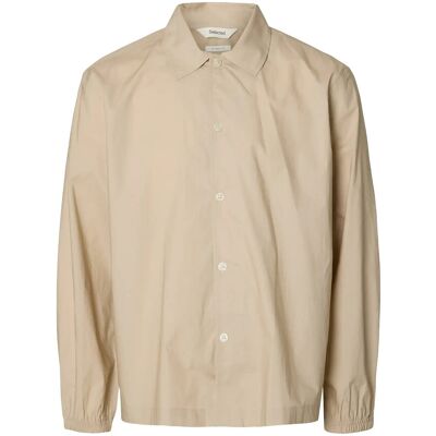 Selected Slhrlxmaxx Poplin Light Overshirt S PURE CASHMERE S Selected Slhrlxmaxx Poplin Light Overshirt S PURE CASHMERE S