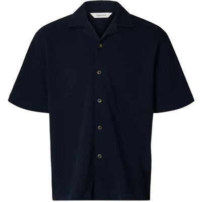 Selected Slmrelaxsonny Waffle Ss Overshirt M SKY CAPTAIN M Selected Slmrelaxsonny Waffle Ss Overshirt M SKY CAPTAIN M