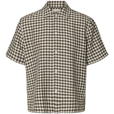 Selected Slhrlxfinley Check Ss Shirt M TURKISH COFFEE M Selected Slhrlxfinley Check Ss Shirt M TURKISH COFFEE M