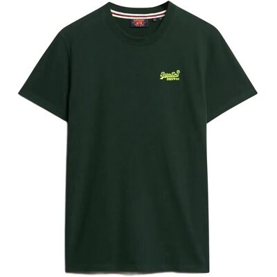 Superdry Essential Logo Emb Tee XL FOREST GREEN/FLURO YELLOW XL Superdry Essential Logo Emb Tee XL FOREST GREEN/FLURO YELLOW XL