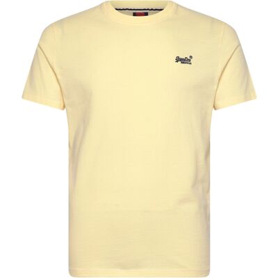 Superdry Essential Logo Emb Tee XXL PASTEL YELLOW/NAVY XXL Superdry Essential Logo Emb Tee XXL PASTEL YELLOW/NAVY XXL