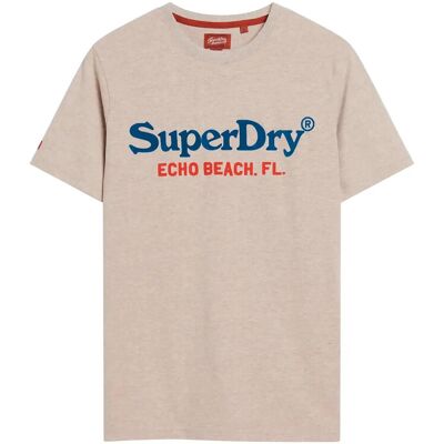 Superdry Venue Duo Logo T Shirt S LAVIN BEIGE MARL S Superdry Venue Duo Logo T Shirt S LAVIN BEIGE MARL S