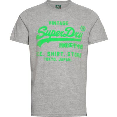 Superdry Neon Vl T Shirt S ATHLETIC GREY MARL S Superdry Neon Vl T Shirt S ATHLETIC GREY MARL S