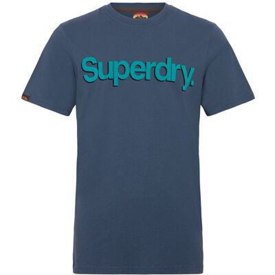 Superdry Classic Core Logo Shadow Tee M BLUE BOTTLE M Superdry Classic Core Logo Shadow Tee M BLUE BOTTLE M