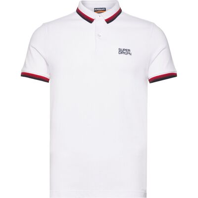 Superdry Sportswear Relaxed Tipped Polo XXXL BRILLIANT WHITE XXXL Superdry Sportswear Relaxed Tipped Polo XXXL BRILLIANT WHITE XXXL