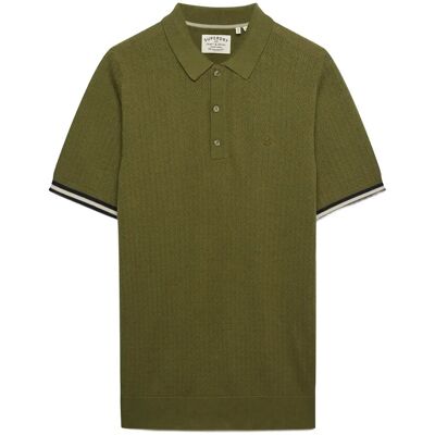 Superdry Knitted Texture S/S Polo XXL CLASSIC OLIVE XXL Superdry Knitted Texture S/S Polo XXL CLASSIC OLIVE XXL