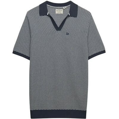 Superdry Johnny Collar Knitted Polo XXL STORMY NAVY JACQUARD XXL Superdry Johnny Collar Knitted Polo XXL STORMY NAVY JACQUARD XXL