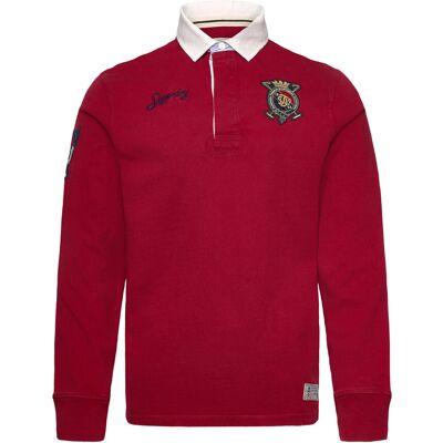 Superdry Double Emblem Rugby L PREP RED L Superdry Double Emblem Rugby L PREP RED L