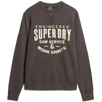 Superdry Workwear Applique Sweatshirt M CARBON BLACK M Superdry Workwear Applique Sweatshirt M CARBON BLACK M