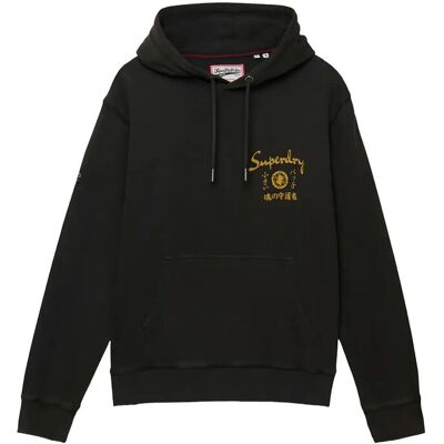 Superdry Tokyo Narrative Loose Hood XL BISON BLACK XL Superdry Tokyo Narrative Loose Hood XL BISON BLACK XL