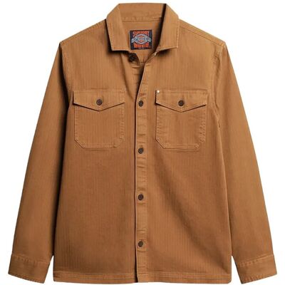 Superdry Merchant Herringbone Overshirt XXL DENIM CO TOBACCO BROWN XXL Superdry Merchant Herringbone Overshirt XXL DENIM CO TOBACCO BROWN XXL