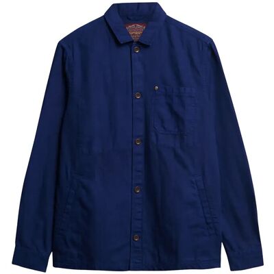 Superdry Merchant Linen Blend Overshirt M SUPERMARINE NAVY M Superdry Merchant Linen Blend Overshirt M SUPERMARINE NAVY M