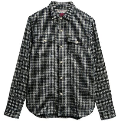 Superdry Merchant Textured Work Shirt XL INDIGO TEXTURED CHECK XL Superdry Merchant Textured Work Shirt XL INDIGO TEXTURED CHECK XL