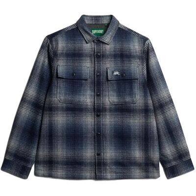 Superdry Wool Miller Overshirt XXXL WESTERN OMBRE BLUE XXXL Superdry Wool Miller Overshirt XXXL WESTERN OMBRE BLUE XXXL
