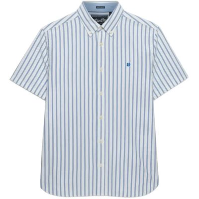 Superdry Preppy Oxford S/S Shirt XXL BLUE BEACH STRIPE XXL Superdry Preppy Oxford S/S Shirt XXL BLUE BEACH STRIPE XXL
