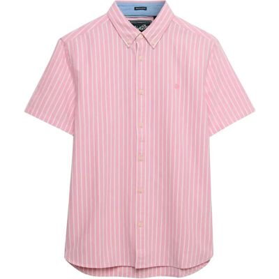 Superdry Preppy Oxford S/S Shirt M CALI CORAL/OPTIC STRIPE M Superdry Preppy Oxford S/S Shirt M CALI CORAL/OPTIC STRIPE M