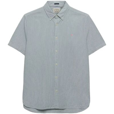 Superdry Classic Seersucker S/S Shirt XXXL CREAM/GREEN XXXL Superdry Classic Seersucker S/S Shirt XXXL CREAM/GREEN XXXL