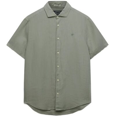 Superdry Riviera S/S Linen Shirt S BAY GREEN S Superdry Riviera S/S Linen Shirt S BAY GREEN S